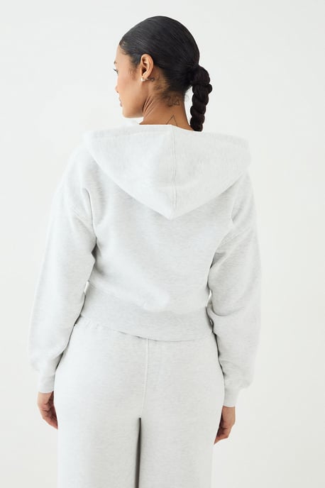 DSGN Studio Script Embroidered Zip Through Hoodie - Image 2