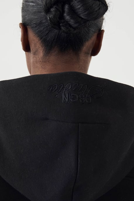 DSGN Studio Ribbed Panel Half Zip Hoodie - Image 4