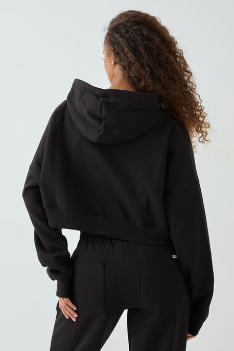 DSGN Studio Boxy Crop Zip Through Hoodie - Image 2