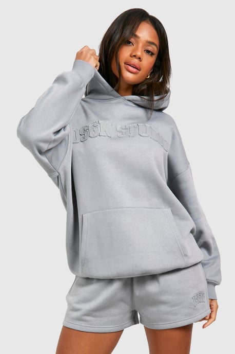 DSGN Studio Self Fabric Applique Oversized Hoodie - Image 3