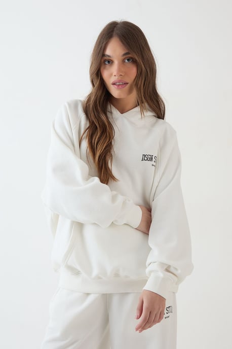 DSGN Studio Collegiate Printed Raglan Seam Oversized Hoodie - Image 4