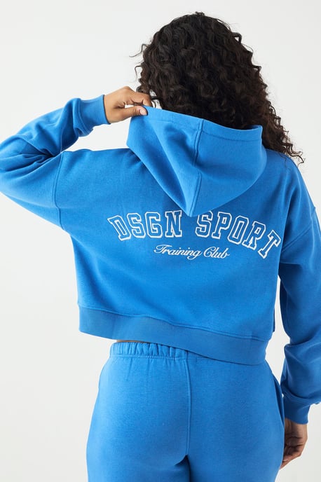 DSGN Studio Sport Training Club Boxy Zip Through Hoodie - Image 2