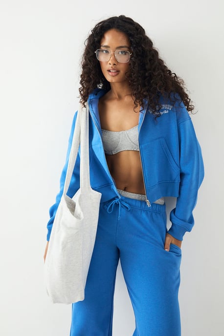 DSGN Studio Sport Training Club Boxy Zip Through Hoodie - Image 4