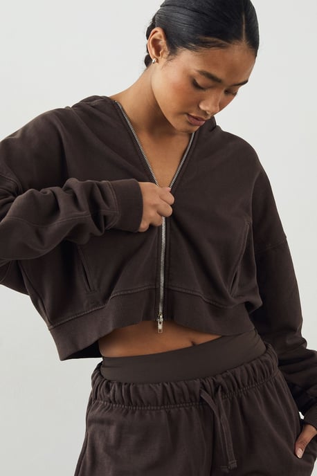 DSGN Studio Premium Heavyweight Washed Boxy Zip Through Hoodie - Image 4