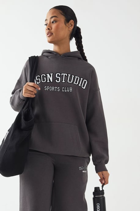 DSGN Studio Applique Oversized Hoodie - Image 1