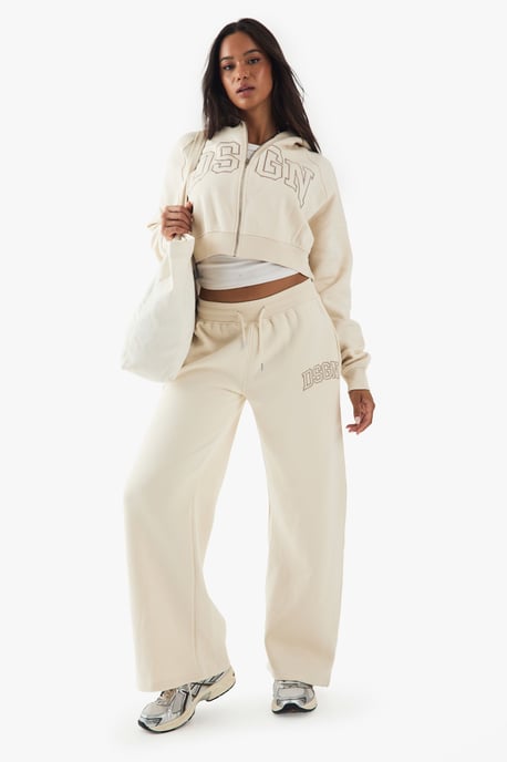 DSGN Studio Collegiate Embroidered Boxy Zip Through Hoodie - Image 3