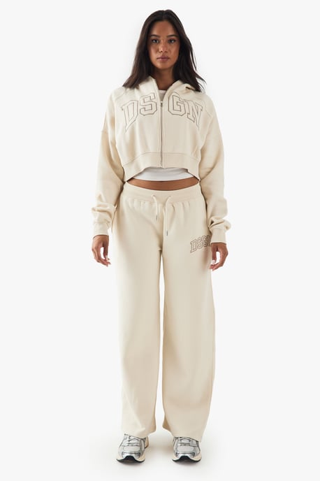 DSGN Studio Collegiate Embroidered Boxy Zip Through Hoodie - Image 5