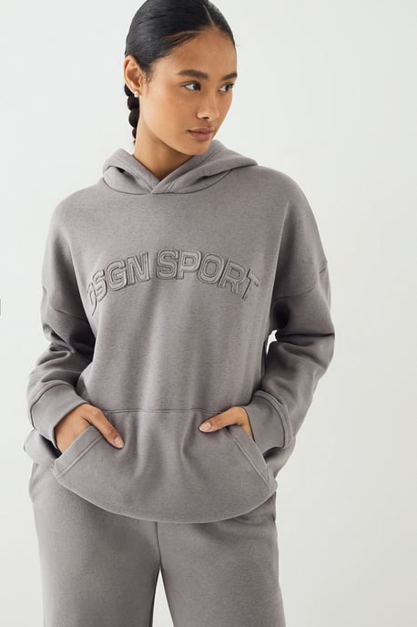 DSGN Studio Self Fabric Applique Oversized Hoodie - Image 4