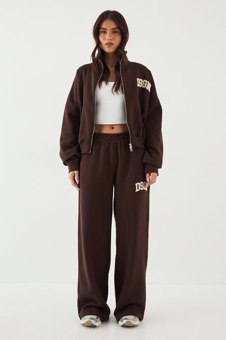 DSGN Studio Cord Applique Zip Through Bomber Sweatshirt - Image 5