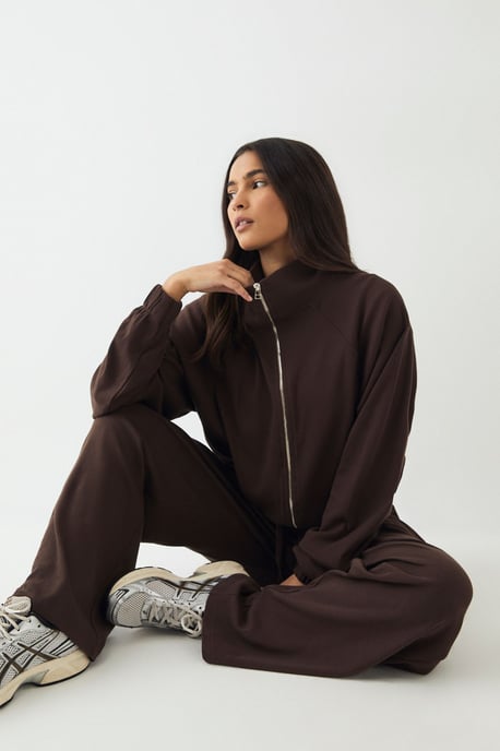 DSGN Studio Rib Zip Through Funnel Neck Bomber - Image 3