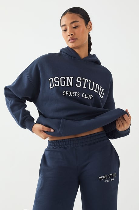 DSGN Studio Applique Oversized Hoodie - Image 1