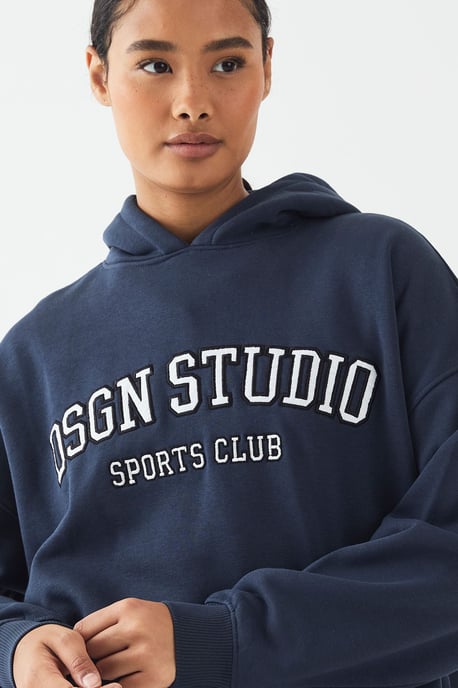 DSGN Studio Applique Oversized Hoodie - Image 4