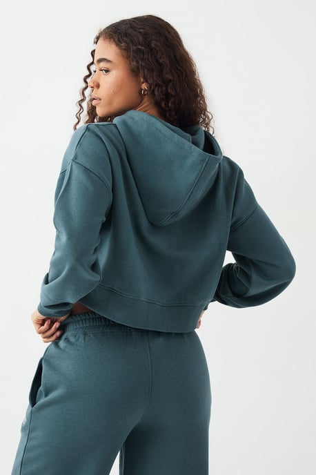 DSGN Studio Boxy Crop Zip Through Hoodie - Image 2