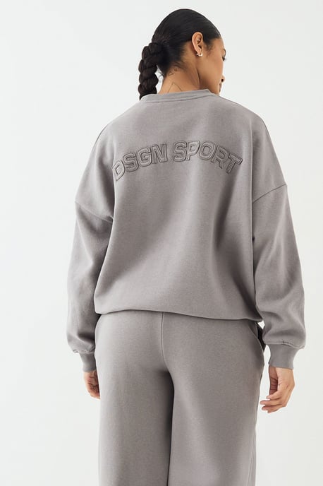DSGN Studio Self Fabric Applique Oversized Sweatshirt - Image 1