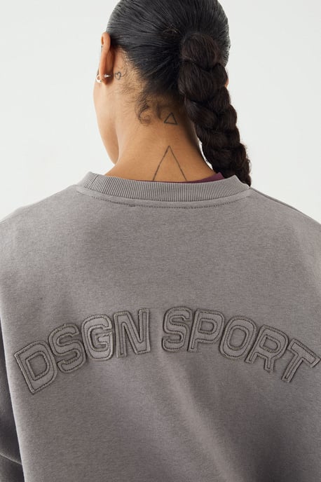 DSGN Studio Self Fabric Applique Oversized Sweatshirt - Image 4