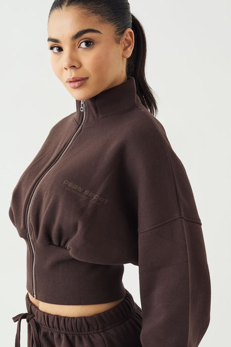 DSGN Studio Sport Training Club Cinched Waist Collar Sweatshirt - Image 4