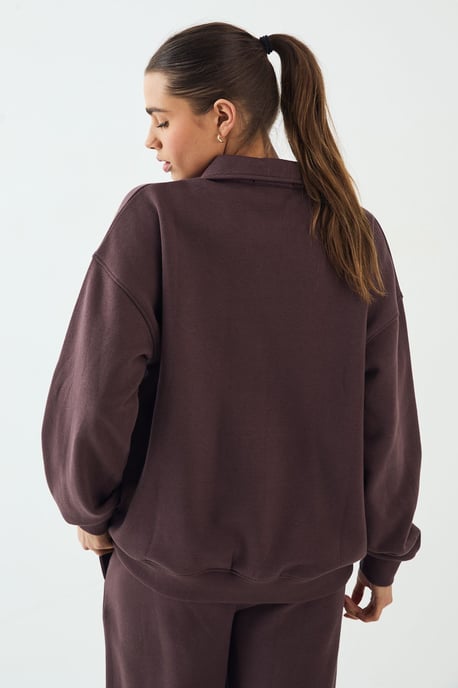 DSGN Studio Towelling Applique Collared Rugby Sweatshirt - Image 2