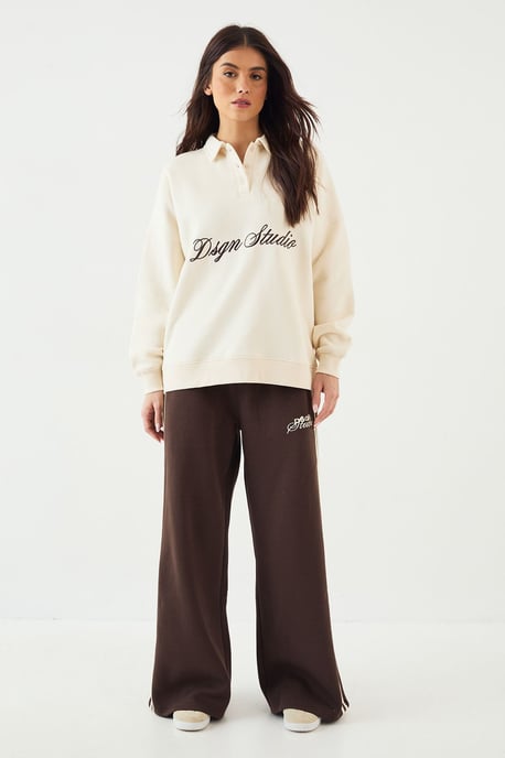DSGN Studio Script Rugby Collared Sweatshirt - Image 5