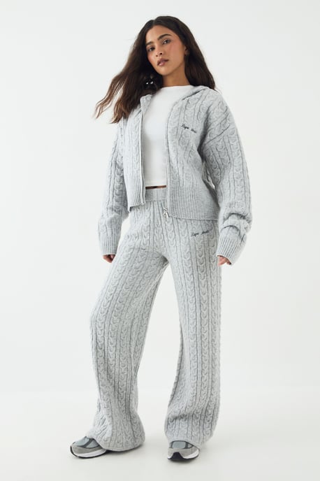 DSGN Studio Cable Knit Straight Leg Trouser - Image 1