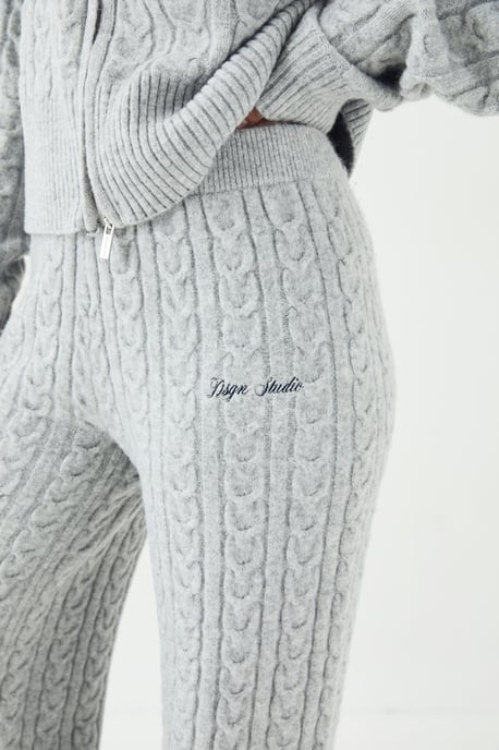 DSGN Studio Cable Knit Straight Leg Trouser - Image 4