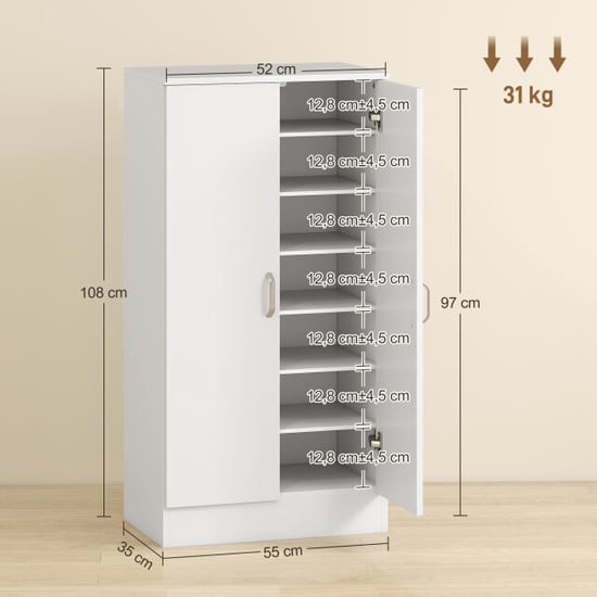 4goodz Schoenenkast voor 14 paar met verstelbare planken 35x55x108 cm - Image 2