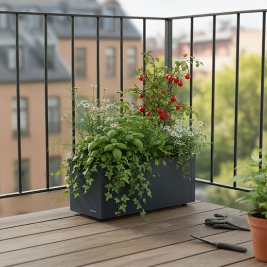 Herstera Garden Balcony s plantenbak staal 60x25x25 cm - - Image 3