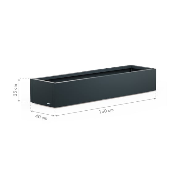 Herstera Garden Xic xl metalen plantenbak 150x40x25 cm - - Image 3
