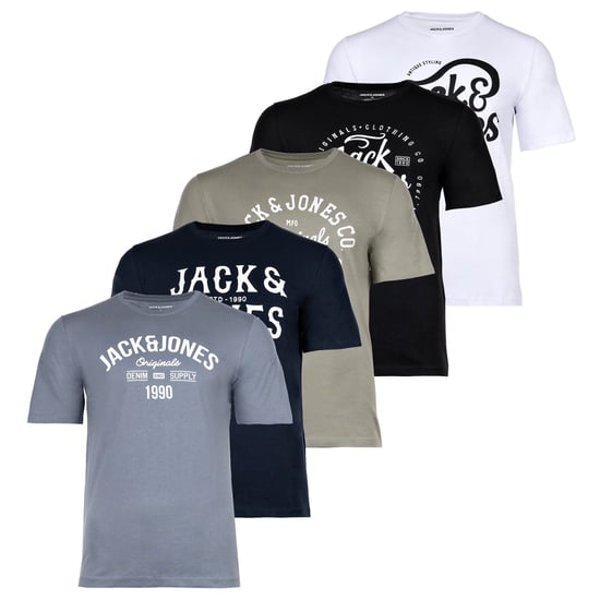 Jack & Jones Jjleogra Tee Crew Neck 5Pk T-Shirt - Image 1