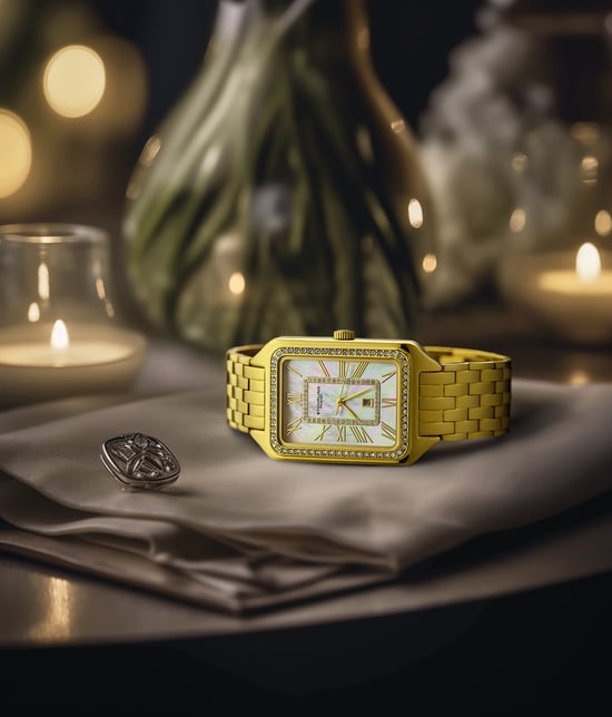 Stührling Lustra 4061 Rectangle Quartz Fashion Watch with Crystals 32mm - Image 4