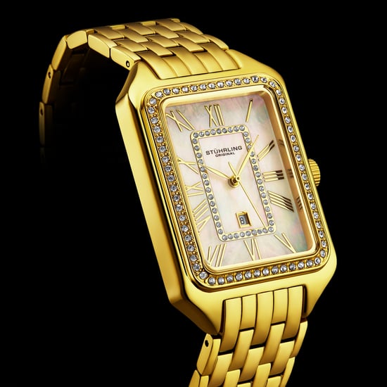 Stührling Lustra 4061 Rectangle Quartz Fashion Watch with Crystals 32mm - Image 5