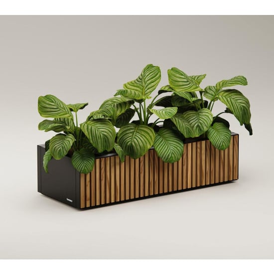 Herstera Garden Xic m metalen plantenbak 100x40x25 cm hout - Image 5