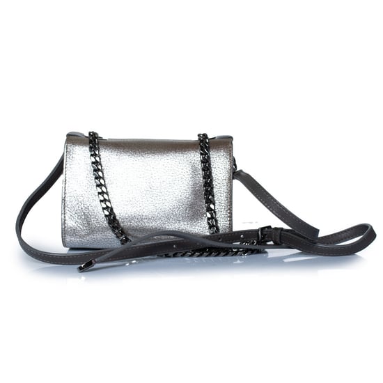 Jimmy Choo, Rebel crossbody silver leather bag - Image 4