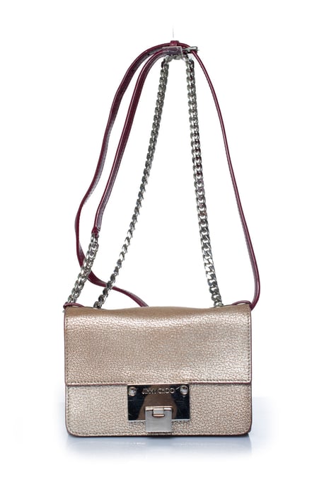 Jimmy Choo, Rebel crossbody rose leather bag - Image 2