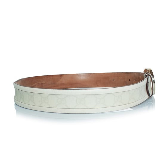 Gucci, monogram canvas en leren GG gesp riem - Image 5