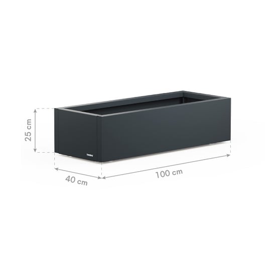 Herstera Garden Xic m metalen plantenbak 100x40x25 cm - - Image 3