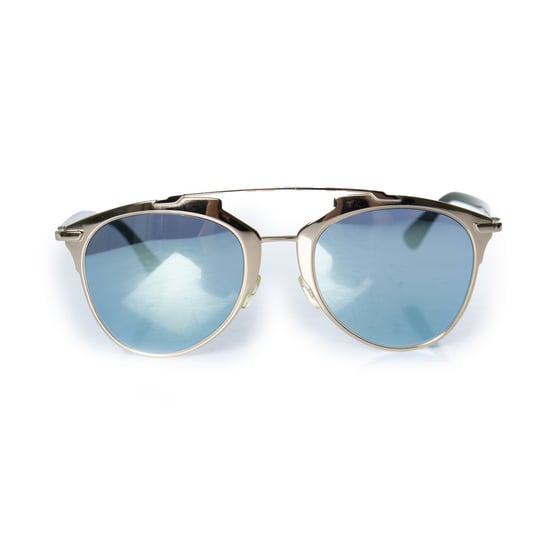 Dior, reflected aviator sunglasses in gold - Image 2