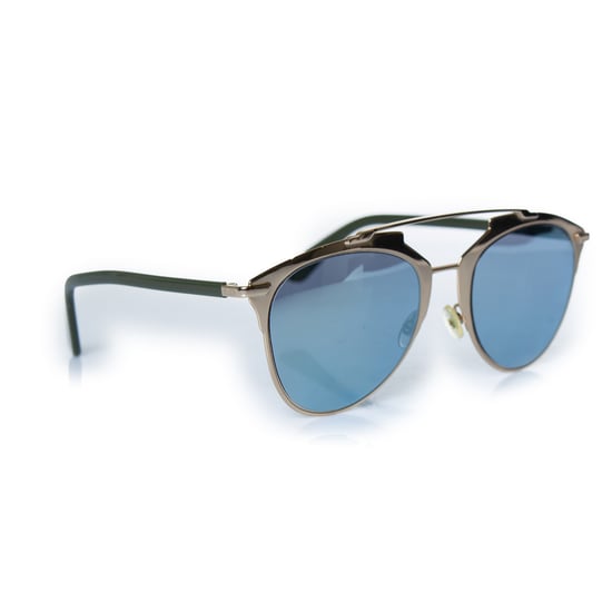 Dior, reflected aviator sunglasses in gold - Image 3