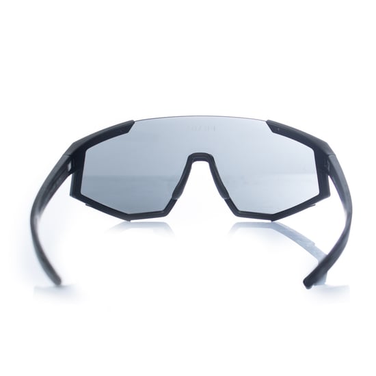 Prada, shield sunglasses in black - Image 4