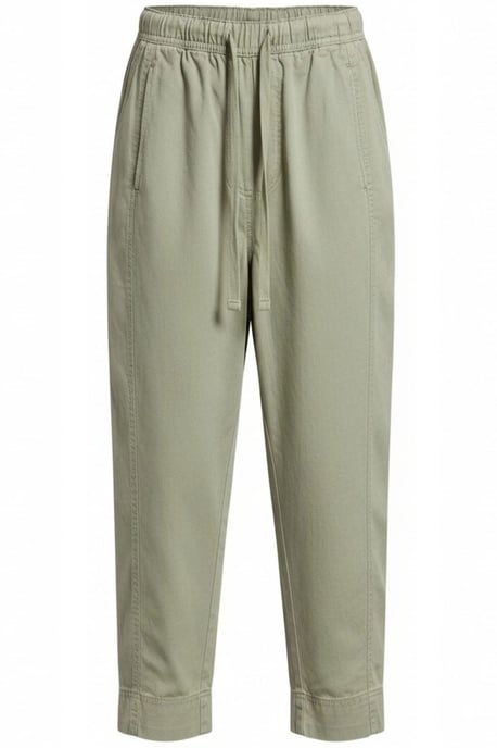 Tencel Crop Trousers Elasticated Waist - Image 3