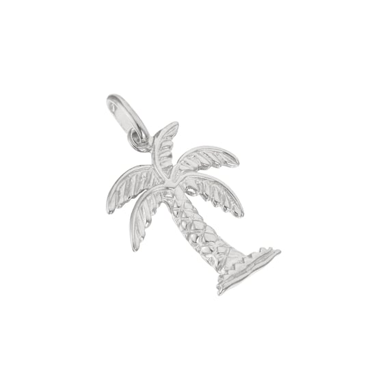 Sterling Silver Palm Tree Charm Pendant - Image 1