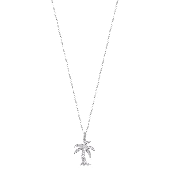 Sterling Silver Palm Tree Charm Pendant - Image 3