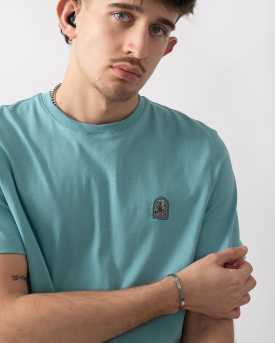 Patch T-Shirt in Teal - Image 4