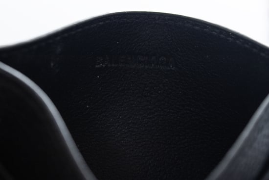 Balenciaga, svart läder kortfodral med nyckelring - Image 3