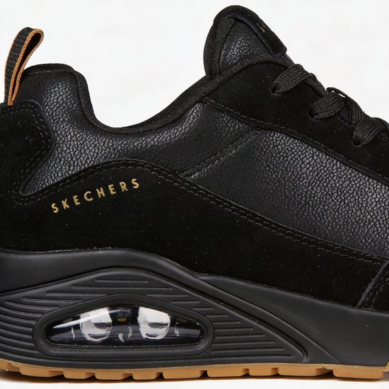 Skechers Uno - Stacre Mens Casual Trainers Black - Image 3