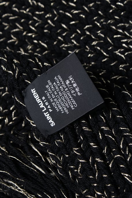 Saint Laurent, chunky gebreide oversized sjaal - Image 2