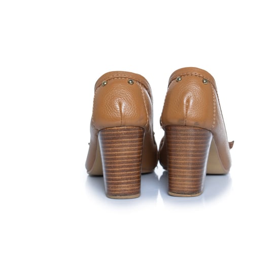 Chloe, brown leather loafer pump - Image 3