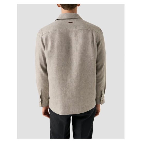 Eton Four pocket linen lyocell shirt jacket overshirts 100014699 - Image 3