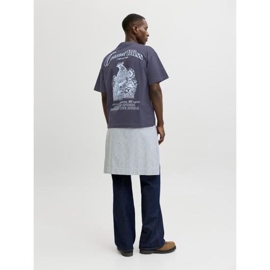 Jack & Jones jormaine back tee ss crew neck sn 12291780 odyssey gray - Image 4