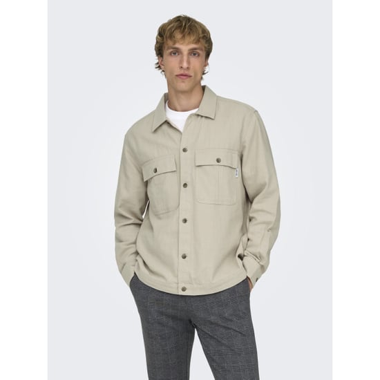 Only & Sons Onskennet life ls linen overshirt n - Image 1