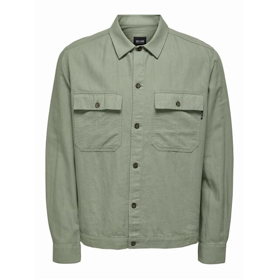 Only & Sons Onskennet life ls linen overshirt n - Image 2